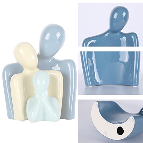 Dovdov Ceramic Family Family Statue, Abstract Bust Sculpture, Modern Art Statue, Family For Desktop, Shelf, Bedroom, Living Room, Wedding Scene Decoration Fill #TOP6