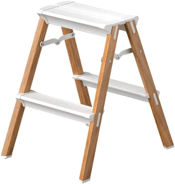 Portable Step Stool Folding Step Ladder Portable Work Bench Aluminum Step Stool with Anti-Slip Wide Pedal (C)