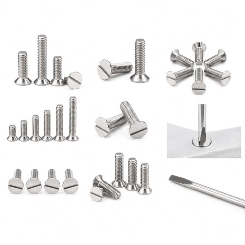 Image of By inchVP INDUSTRIES inch (Pcs-25) 1 /4 inchx1.25 inch CSK Phillips Head Screws, High Strength Steel Countersunk Flat Head Fasteners for Furniture, Woodworking, Cabinet, Construction & DIY Applications