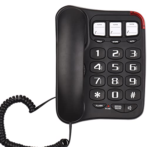 Big-Button-Phone-for-Seniors-Home-Photo-Memory-Corded-Phone-Wired-Simple-Basic-Landline-Telephone-for-Visually-Impaired-Old-People-with-Large-Easy-Buttons-Emergency-House-Phones