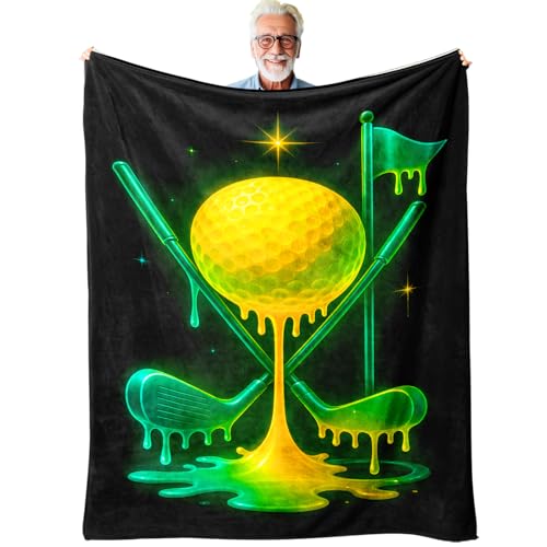Neon Golf Drip Throw Blanket