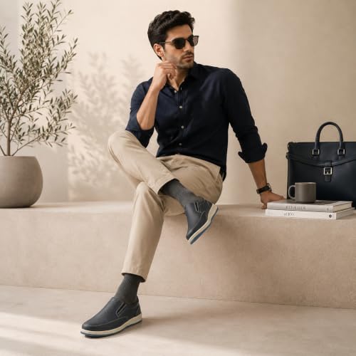 Image of Centrino Loafers for Men Causal | Casual Shoes for Men | Soft Cushioned Insole| Moccasins | Lighweight Shoes (3392)