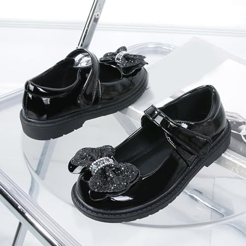 IWIHMIV Girl's Platform Mary Jane Flat Shoes Non Slip Lightweight School Comfortable Slip On Dress Shoes3