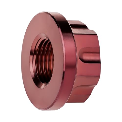 Image of Titanium M6 M8 M10 M12 M14 M16 Flange Bolt Nut Bicycle Motorcycle Rear Axle Car Modification Accessories Pack of 6 (M16 Pitch 1.5mm, Burgundy)