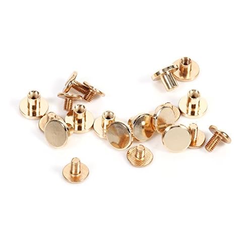 Yosoo 10 Sets Solid Brass Rivets for Leathercraft Cover