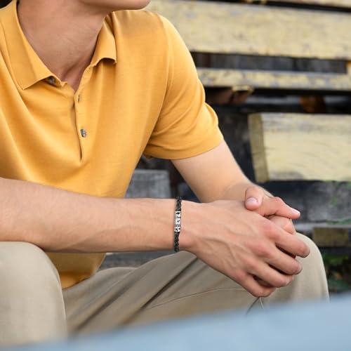 Pulsera de cuero para hombre Class of 2026 miniatura 2