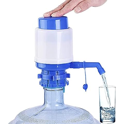 Ciuitixi Pressure Water Dispenser Pump-Manual Hand Pressure Drinking Fountain-Water Press Pump for Barrel Water Liquid,with Extra Short Tube and Cap Fits Most 2-6 Gallon Water Coolers Cover