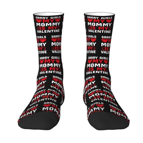 Sorry Girls My Mommy Is My Valentine Socks For Men Women Outdoor Sports Running Hiking Wicking Crew Socks2