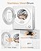 Gleedelish 10 LBS Portable Dryer, 1.5 Cu.Ft. Portable Clothes Dryer with Knob Control, Stainless Steel Drum, Exhaust Pipe, 850W Drying Machine for Apartment, Dorm, Home, White