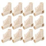 Angoily Conectores de Postes para Carpas de 16 Mm, Herrajes de Esquina Beige, 12 Piezas para Toldos, Estructuras de Dosel y Refugios Exteriores, Accesorios Resistentes para Camping