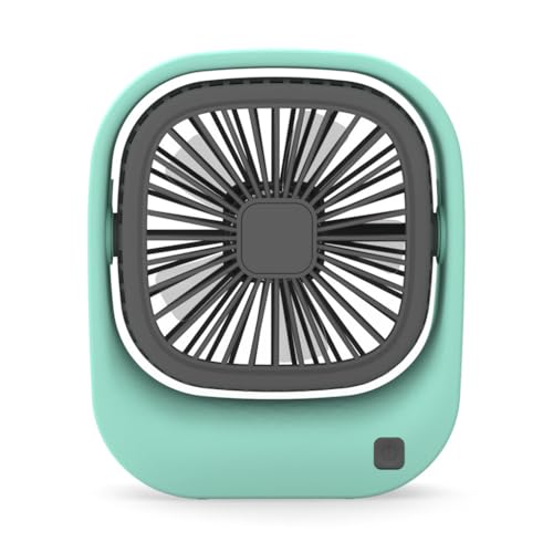 ALCXAZS Ventilador portátil Ventiladores de aire ajustables de bajo ruido mano Refrigeración antideslizante, Verde