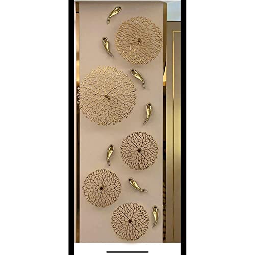 ZOVE 12 Lotus Leaf Fish Metal Wall Decor Gold Pack of 12 - Image 4