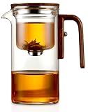 Tea Pot, Magic Teapot with Infuser, Glass Teapot with Strainer for Blooming Tea & Loose Leaf Tea (700ml/26.5oz)