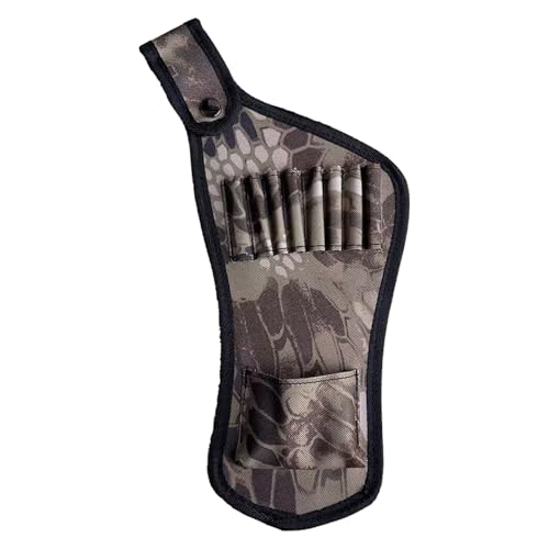 KURUGEILI Archery Crossbow Bolts Quiver 8 Holes Arrow Holder Bolt Hip Quiver Waist Pocket Holder for Crossbow Arrows - Camo