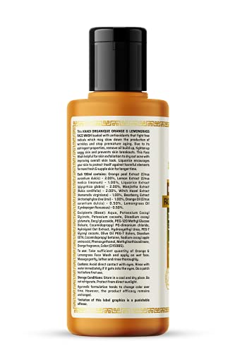 Image of Khadi Organique Orange and Lemongrass Face Wash - 210Ml
