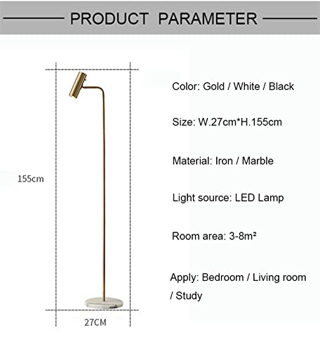 Lámpara de pie LED regulable de estilo minimalista color blanco 2