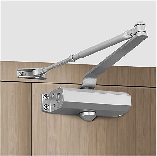 Regulowany hydrauliczny samozamykacz - cichy mechanizm zamykania do drzwi 25-80 kg, trwały system buforowy, łatwy montaż, czarne i srebrne wykończenie