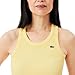Lacoste Womens Crew Neck Sleeveless Slim Fit Classic T-Shirt, Yellow, 6