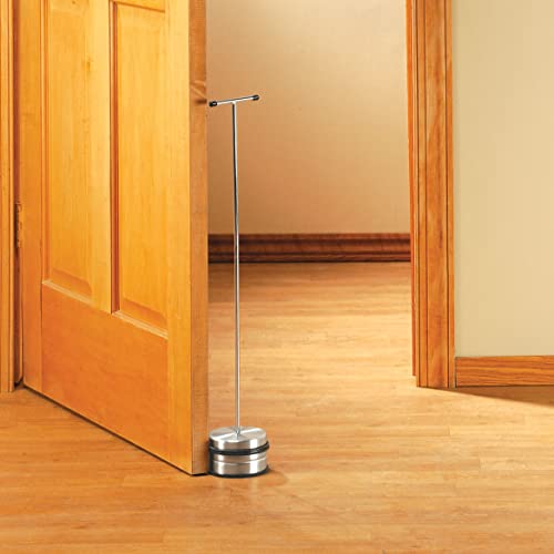 Long-Handled Door Stopper, Metal, Measures 4 1/3” Diameter X 26 ¾” High #TOP2