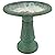 Arcadia Garden Products BB04 Fiberclay Bird Bath Outdoor Garden Decor, Antique Vintage Weather Resistant Water Bowl for Backyard and Patio and, 20 Tall, Green, 19.5 by 11.5 by 20.5-Inches