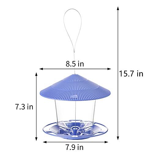 Hanizi Wild Bird Feeders For Outside, Hanging Bird Feeder Squirrel Proof, Outdoor Birds Feeders Wild Bird Seed, Garden Yard Decoration (Purple) #TOP3