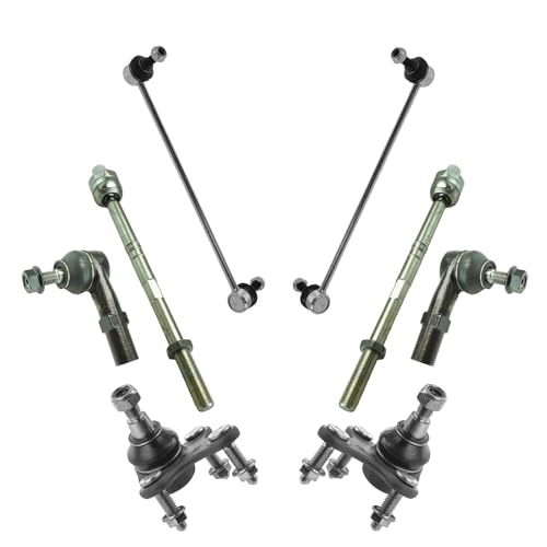 TRQ Front Steering & Suspension Kit Ball Joint Sway Bar Stabilizer Link Tie Rod Compatible with Audi Volkswagen