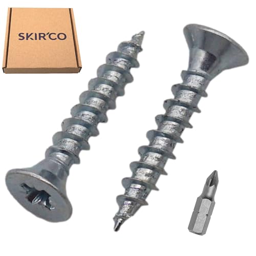 SKIR'CO (250 pcs) Zinc Plated Steel 3.0 x 18 mm Wood Screws, Pozidriv Countersunk Head, Chipboard Screws, PZ Fully Threaded - Image 2
