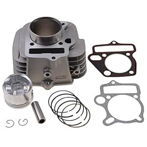 GOOFIT 52.4mm Culasses Ensemble de chemise de cylindre Kit de reconstruction Joints de segment de Piston Remplacement pour 4 temps LIFAN 110CC 125cc Moteur de moto ATV Go Kart Pocket Dirt Pit Bike