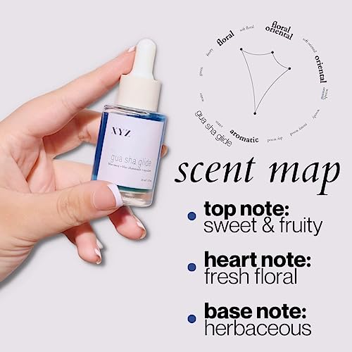 Xyz Skin Gua Sha Glide Face Oil - Hydrating And Soothing Face Oil With Azulene Blue Tansy, Blue Chamomile + Squalene | Moisturizer, Face Oil, And Soothing Agent For All Skin Types- 1 Fl Oz (30Ml) #TOP5