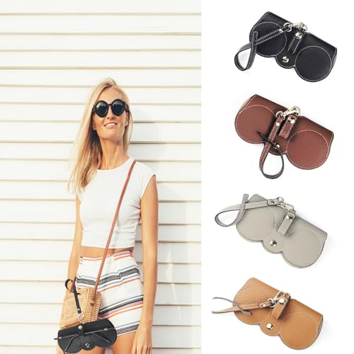 Forlush 4 Piezas Gafas Portátil Funda, Fundas de Gafas Suave,bolsa organizadora de gafas de sol, para llevar tus gafas contigo cuando salgas - imagen 7