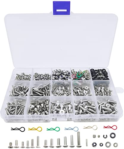 HOPLEX 710pcs Universal RC Screw Kit 304 Stainless Steel Screws Assortment Set, Hardware Fasteners...