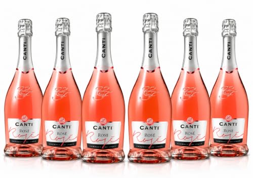 Canti - Cuvèe Rose Sparkling Extra Dry 11% Wine Italian Glera and Pinot Noir Grape Varieties from Veneto Fresh and Fruity Taste 6x750 ml