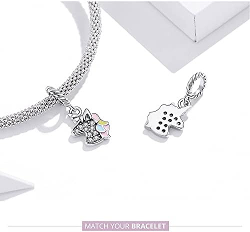 Teleye XNTBX Bracelet Charm Bead Pony DIY Charm 925 Sterling Silver Fits Pandora Bracelet Necklace, European Charms Bracelet (SCX123)