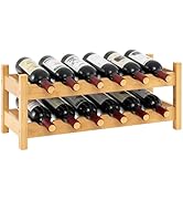 Amazon｜Giantex ワインラック 12本収納 ワインホルダー 竹製 2層構造