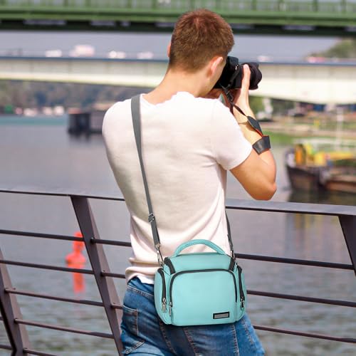 G-raphy Camera Bag Case Compact Lightweight Shoulder Crossbody Sling Photography Bags for Nikon Canon Sony DSLR SLR Mirrorless with Removal Straps Mint by G-raphy - Image 6