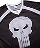 Marvel Men's Long Sleeve Mesh Hockey Jersey - Spider-Man, Punisher, and Mickey Graphic Hockey Jerseys for Men (Sizes: S-XL), Black Punisher, XL #3