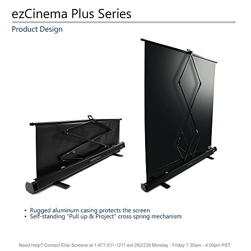 Image of Elite Screens ezCinema Plus Series, 74-inch Diagonal 4:3, Floor Pull up Portable Projection Screen, Model: F74XWV1