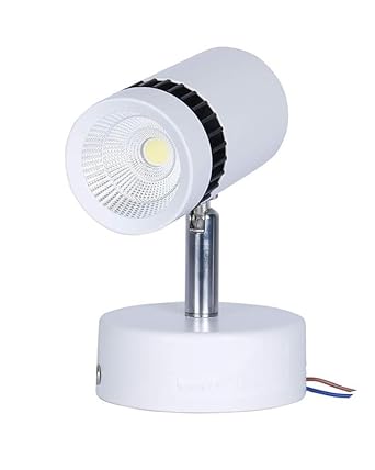 DENICRAAS 3 Watts Mini Size Antique Metal Finish LED Spotlight | Focus Light for Bedroom Reading Display Wall Light for Home Decoration - White (Pack of 1)