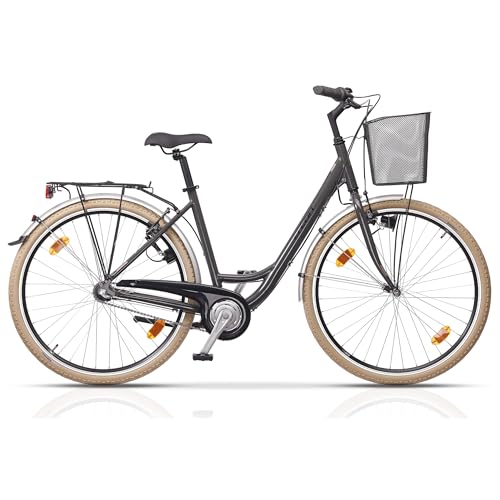 Airtracks Bicicleta de ciudad para mujer, 28 pulgadas, LS Wave Creon CITERRA SL 1 Shimano Nexus 3 marchas, altura del cuadro 45 cm, 50 cm y 55 cm, año modelo 2025 (50 cm (altura 165-180 cm)