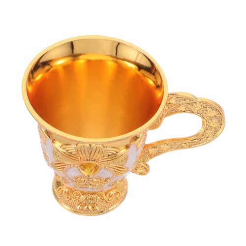 Cabilock Vintage Goblet with Embossed Flower Pattern Elegant Medieval Chalice for Banquets Parties and Halloween Celebrations Portable Design for Wine Tea Liquor
