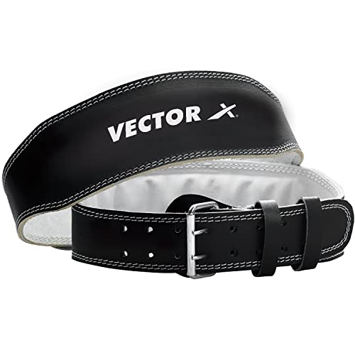 Image of Vector X POWER 2.5 Layer Premium Leather Weightlifting Belt for Men & Women|Back Lumbar Support|Unisex|Adjustable Buckle|Power Gym Fitness Training Workouts