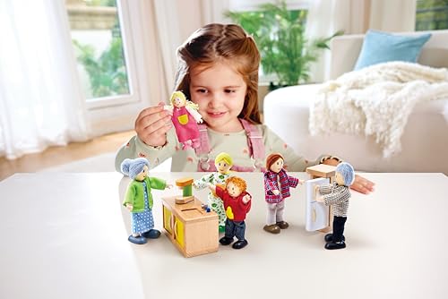 Set de muñecos Happy Family de Hape para casa de muñecas miniatura 4