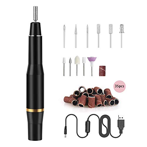 Nail Drill，Electric Nail File Drill Portable Pedicure Tools 20000rpm Nail Polish Machine Kit