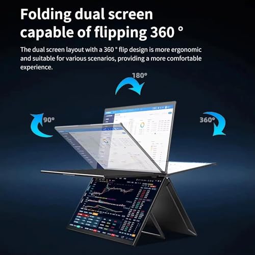 Image of TUTT 18.5 inch Portable Monitor Dual-Screen E28 | 100Hz | IPS | USB-C & HDMI | No Driver
