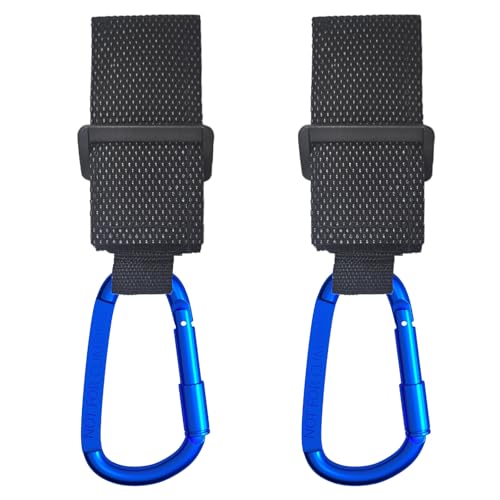 Image of UTV Roll Cage Hooks for Hanging Helmets, Headsets, Goggles, 1.5 inch to 2 inch SXS Roll Bar Mount Hook Hanger Compatible with Polaris, RZR, Can Am(2PCS,Blue)