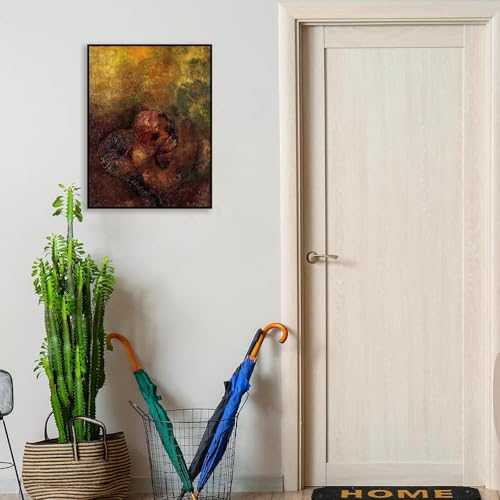 Tableau Odilon Redon Crisalide 50x40cm - Toile Cadre Noir