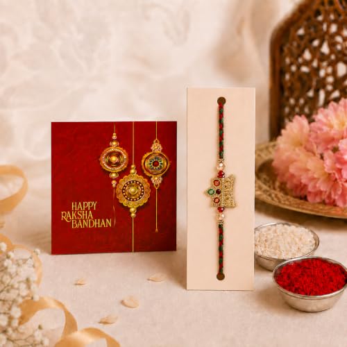 Image of Giftplease Personalized Photo Printed Acrylic LED Lamp Rakhi Combo for Brother | Custom Night Light Table Frame with Designer Rakhi, Roli Chawal & Greeting Card | Best Rakshabandhan Gift for Bhaiya