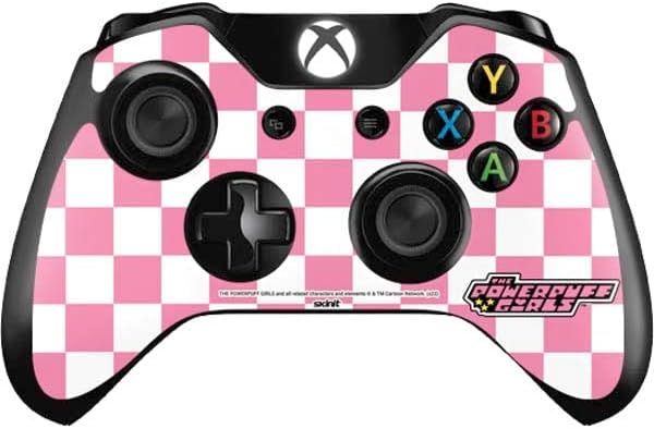 Decal Gaming Skin Compatible with Xbox One Controller - Officially Licensed Warner Bros Powerpuff Girls Checkered Design