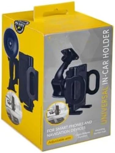 Universal In-Car Holder for Smartphones and Navigation Devices, Adjustable Arm, Suction Mount