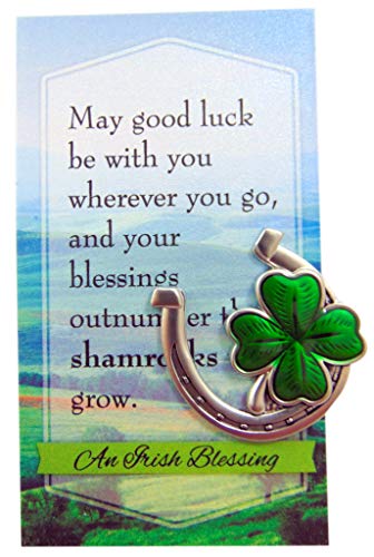 Irish Good Luck Charm Lucky Horseshoe Clover St Patricks Day Gift Set